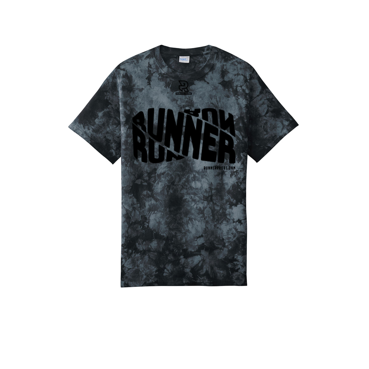 RUNNER DNA (Black) - Short Sleeve Tie Dye Cotton Tee