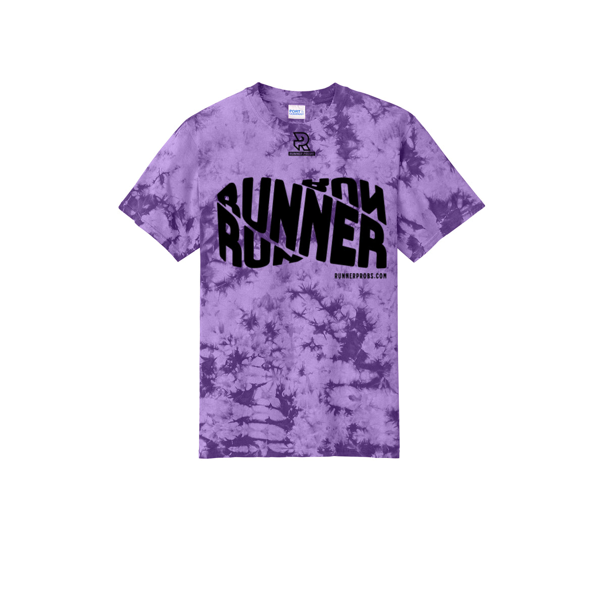 RUNNER DNA (Black) - Short Sleeve Tie Dye Cotton Tee