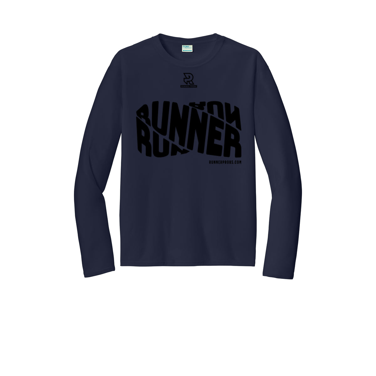 RUNNER DNA (Black) - Long Sleeve Performance Tee