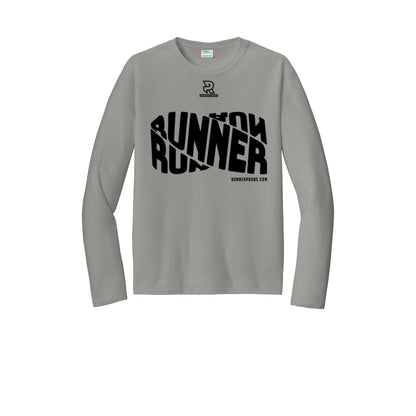 RUNNER DNA (Black) - Long Sleeve Performance Tee