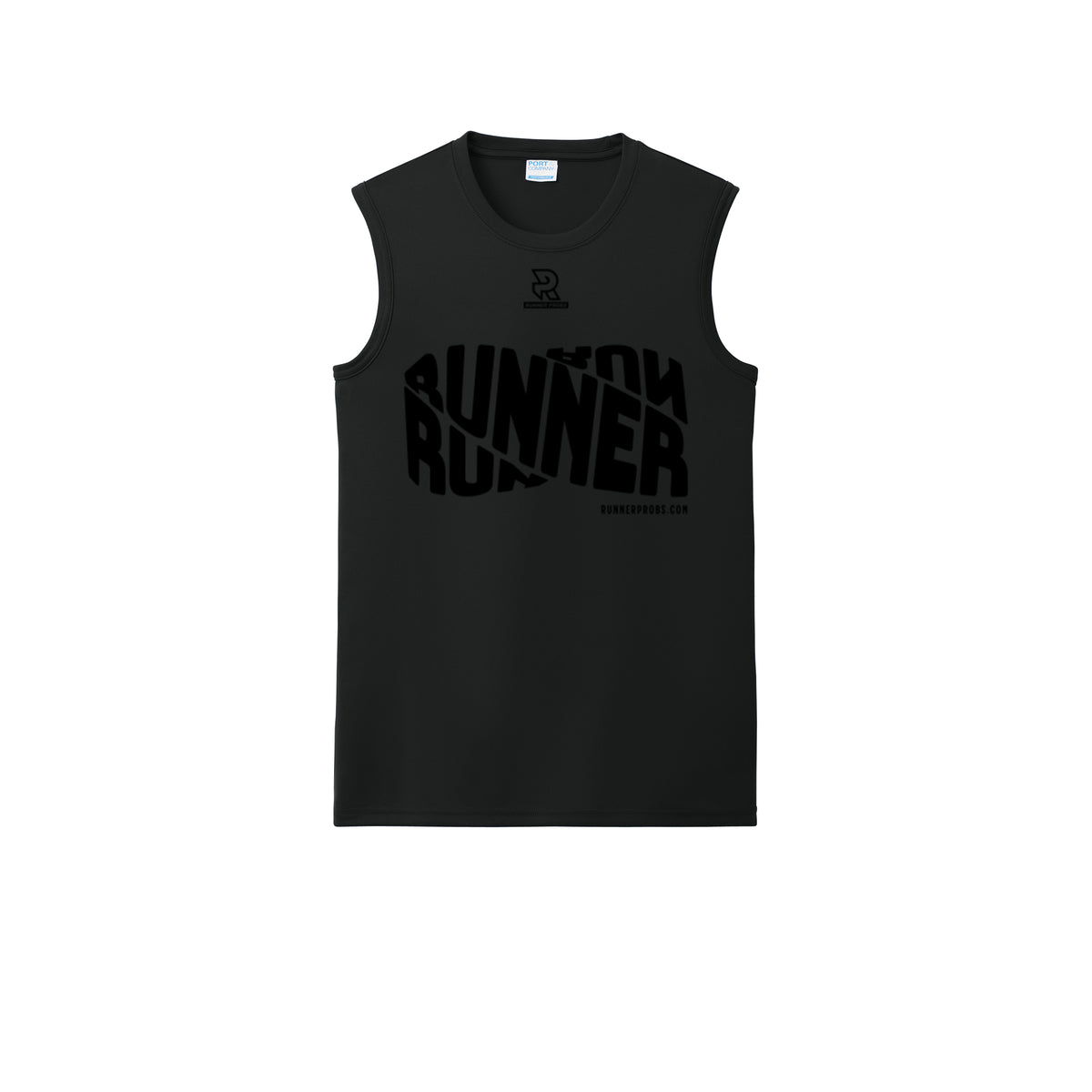 RUNNER DNA (Black) - Sleeveless Performance Tee