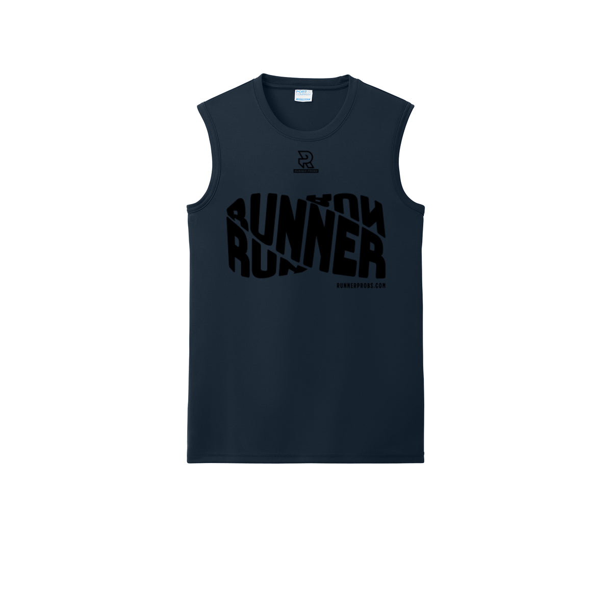 RUNNER DNA (Black) - Sleeveless Performance Tee