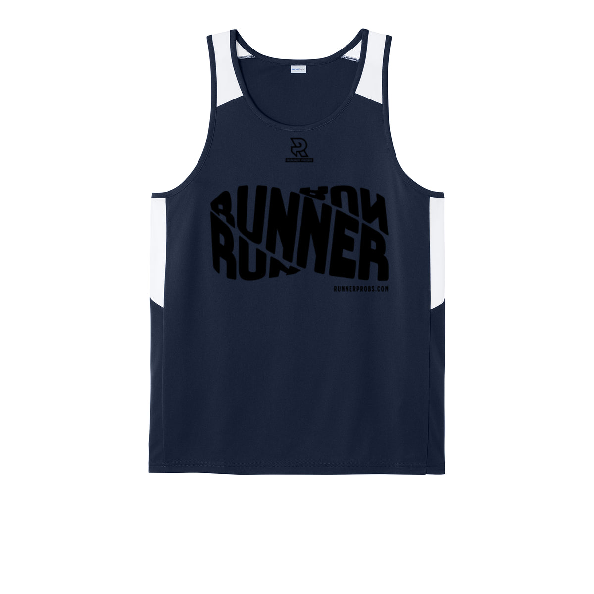 RUNNER DNA (Black) - Mens Club Track Tank