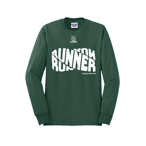 RUNNER DNA (White) - Long Sleeve 50/50 Tee