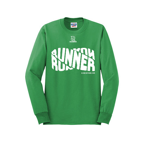 RUNNER DNA (White) - Long Sleeve 50/50 Tee
