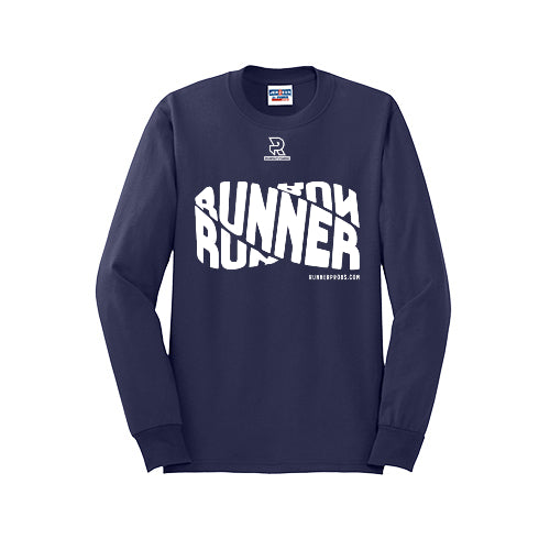 RUNNER DNA (White) - Long Sleeve 50/50 Tee