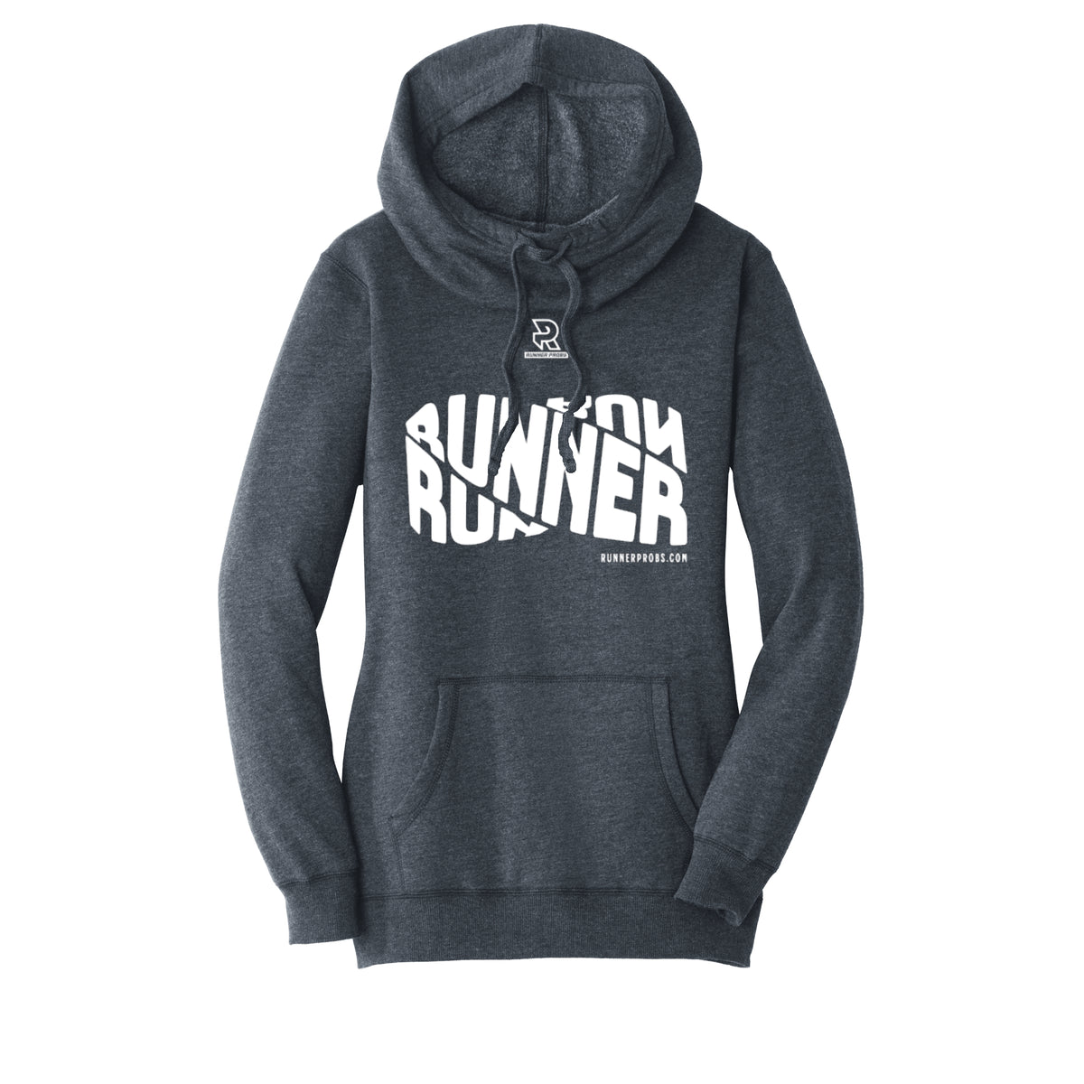 RUNNER DNA (White) - Womens Lightweight Fleece Hoodie