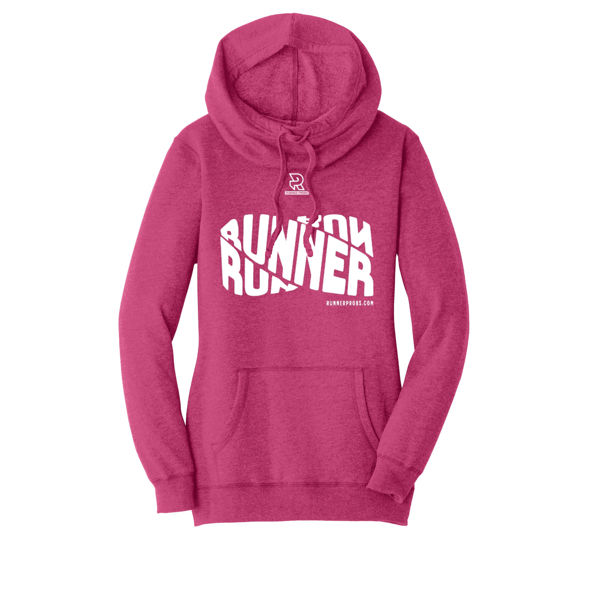 RUNNER DNA (White) - Womens Lightweight Fleece Hoodie