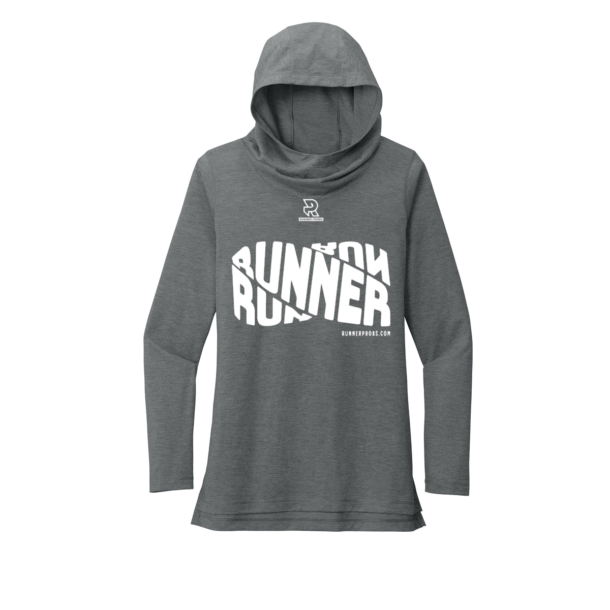 RUNNER DNA (White) - Womens Tri-Blend Long Sleeve Hoodie