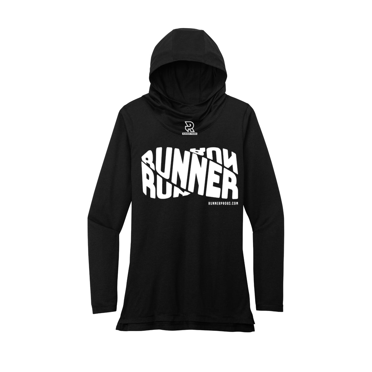 RUNNER DNA (White) - Womens Tri-Blend Long Sleeve Hoodie