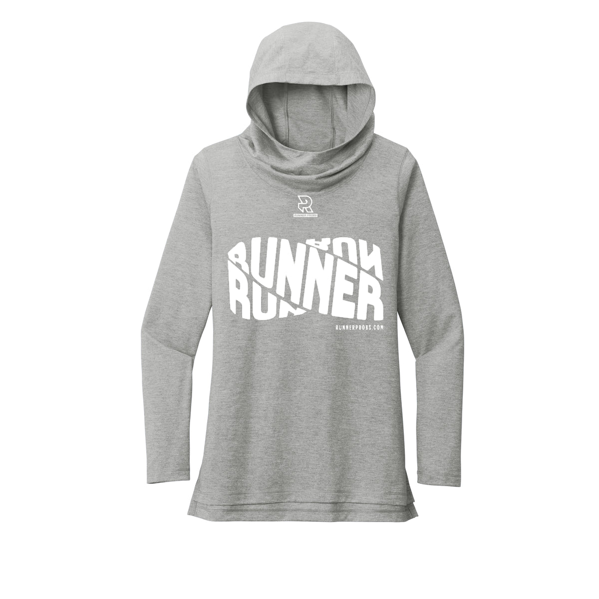RUNNER DNA (White) - Womens Tri-Blend Long Sleeve Hoodie