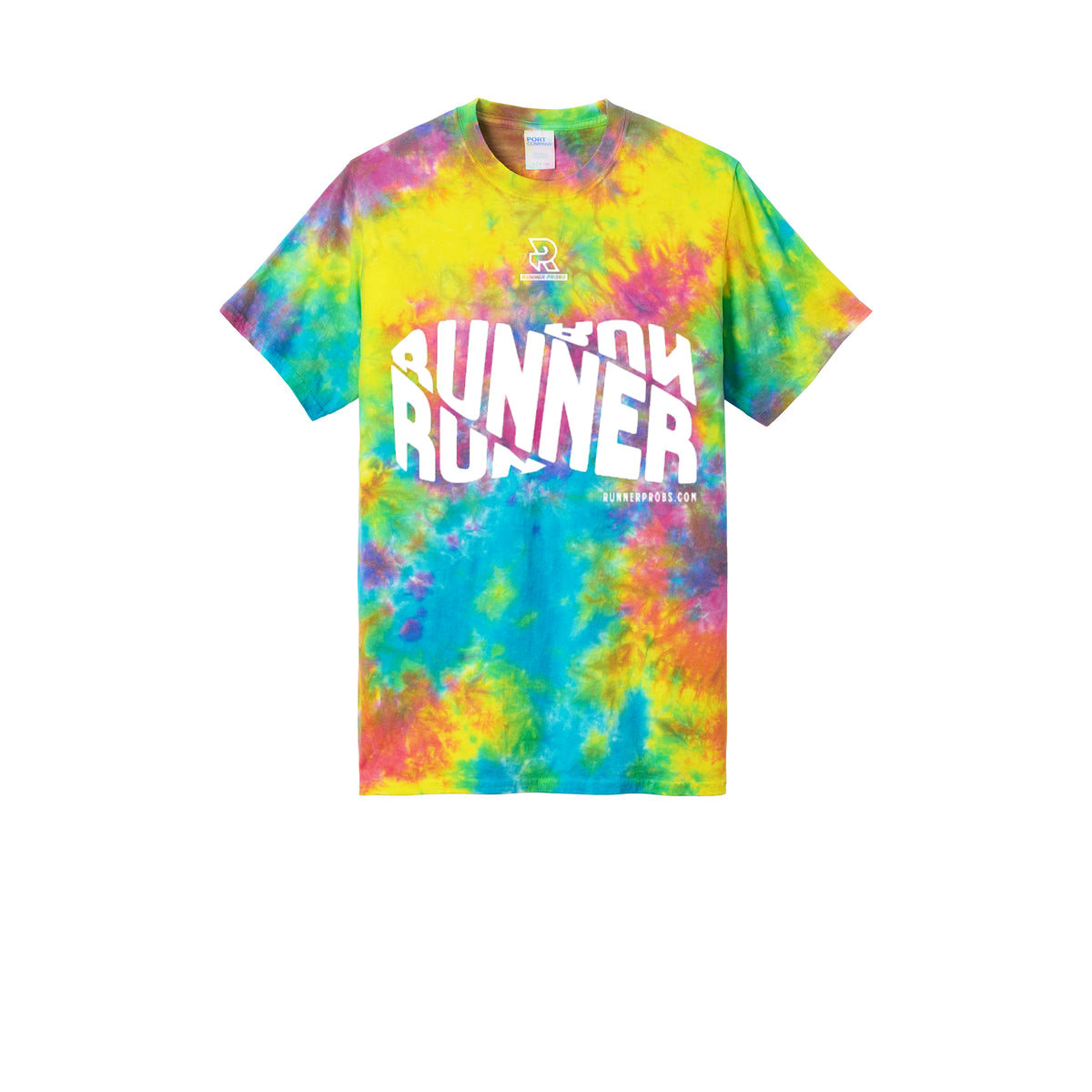 RUNNER DNA (White) - Short Sleeve Tie Dye Cotton Tee