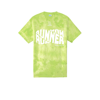 RUNNER DNA (White) - Short Sleeve Tie Dye Cotton Tee