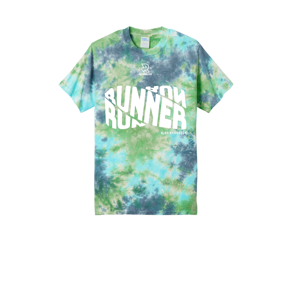 RUNNER DNA (White) - Short Sleeve Tie Dye Cotton Tee
