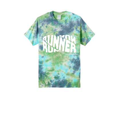 RUNNER DNA (White) - Short Sleeve Tie Dye Cotton Tee