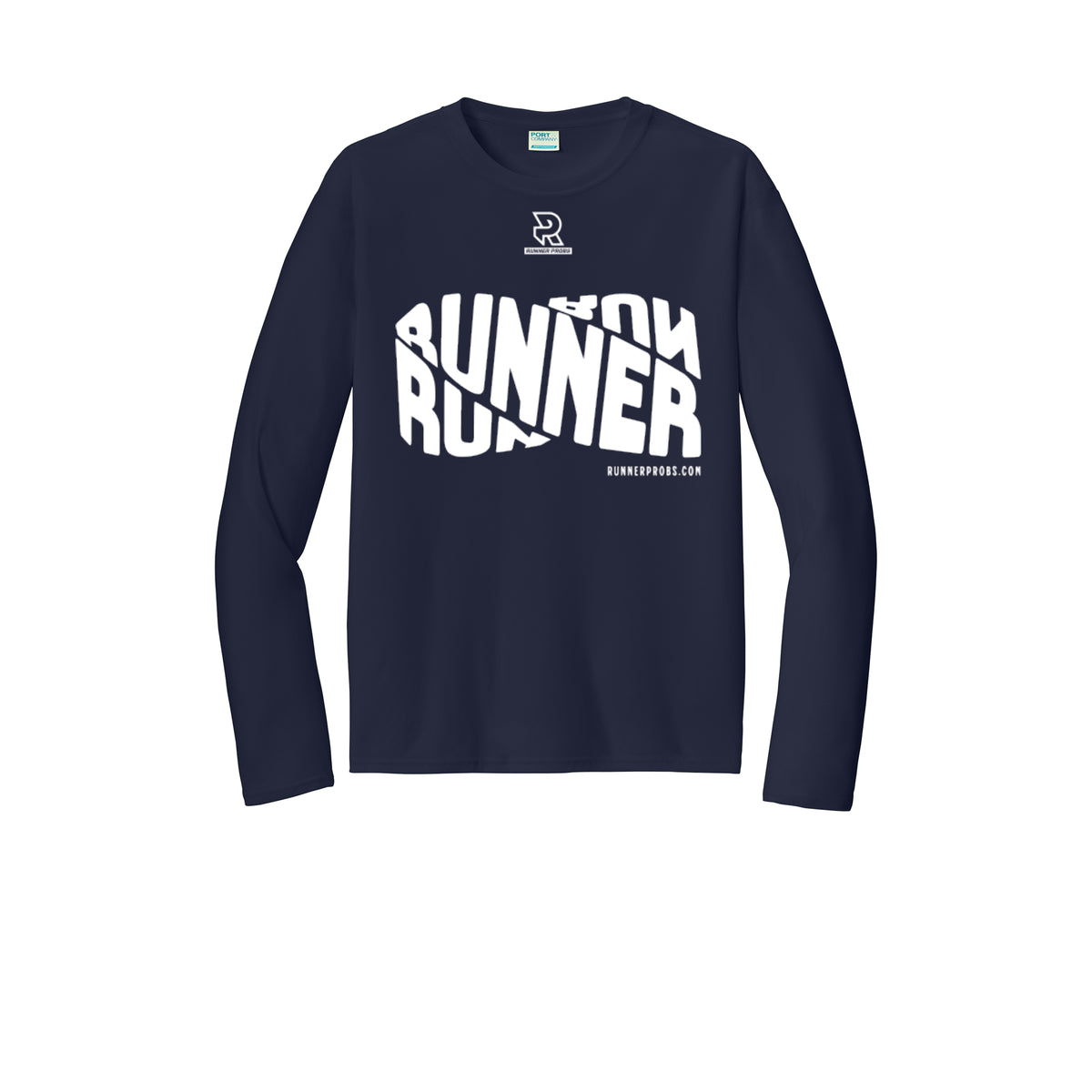 RUNNER DNA (White) - Long Sleeve Performance Tee