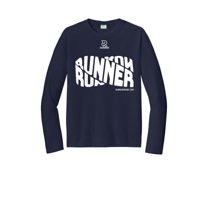 RUNNER DNA (White) - Long Sleeve Performance Tee