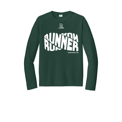 RUNNER DNA (White) - Long Sleeve Performance Tee