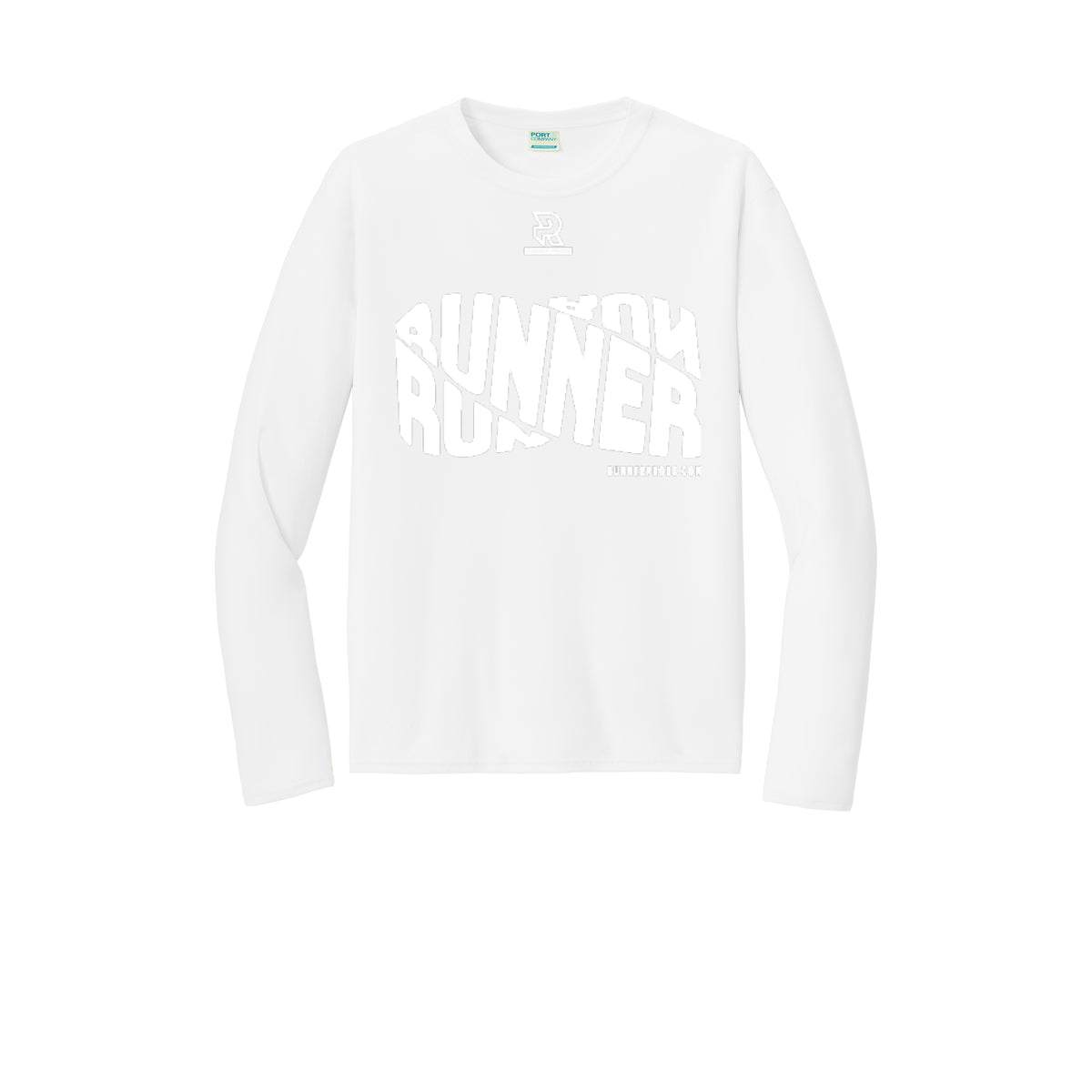 RUNNER DNA (White) - Long Sleeve Performance Tee