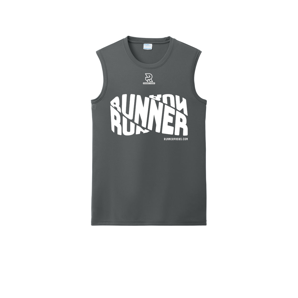 RUNNER DNA (White) - Sleeveless Performance Tee
