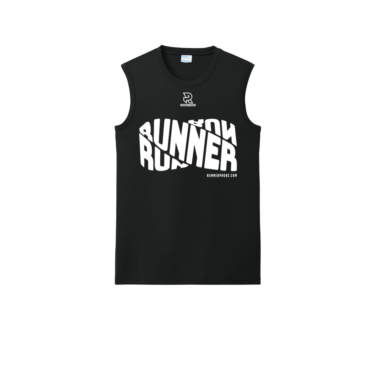 RUNNER DNA (White) - Sleeveless Performance Tee