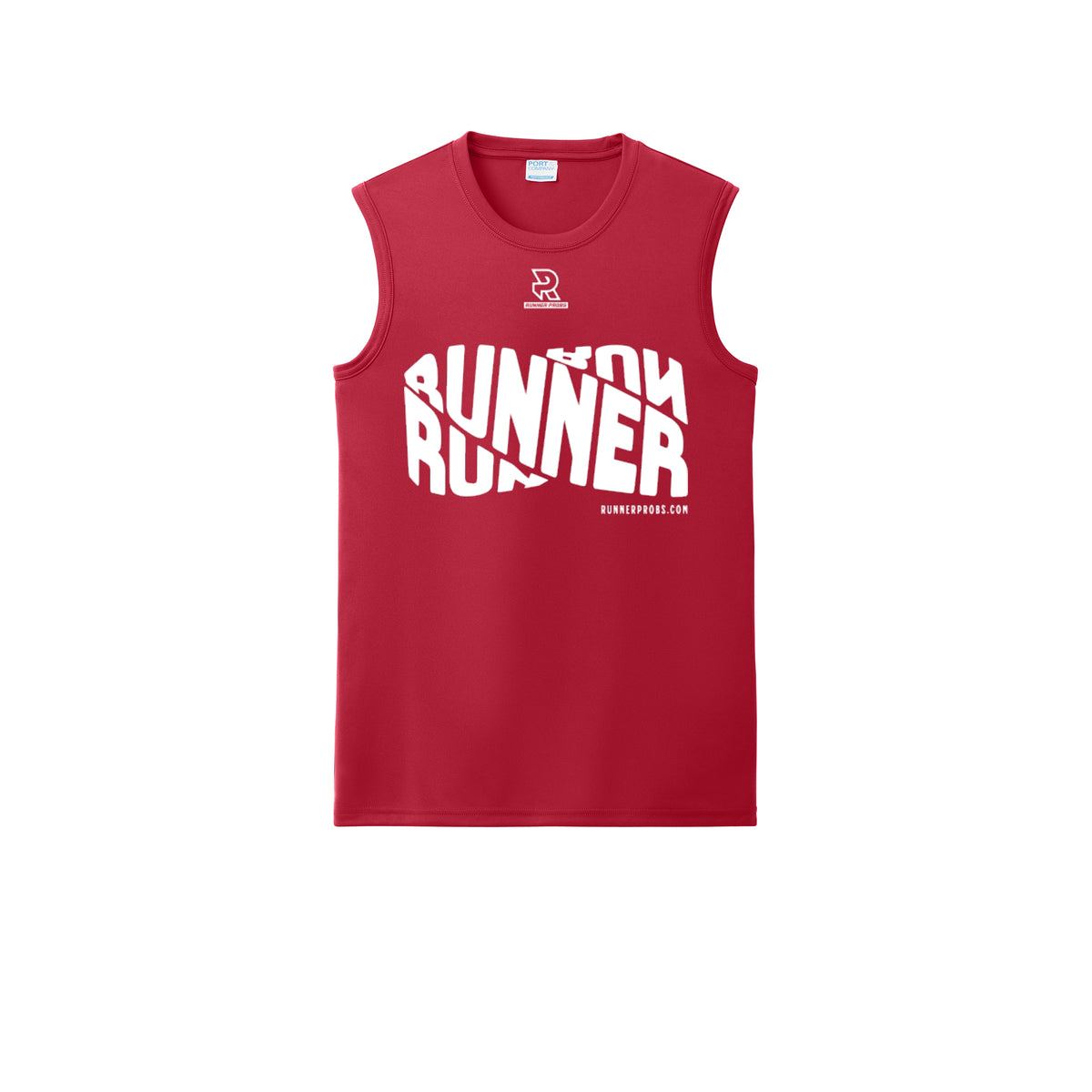 RUNNER DNA (White) - Sleeveless Performance Tee