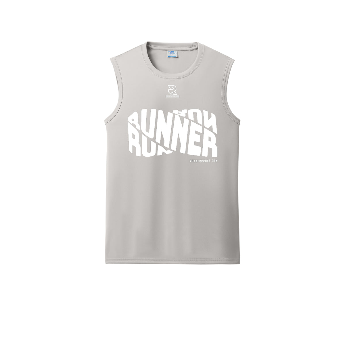 RUNNER DNA (White) - Sleeveless Performance Tee