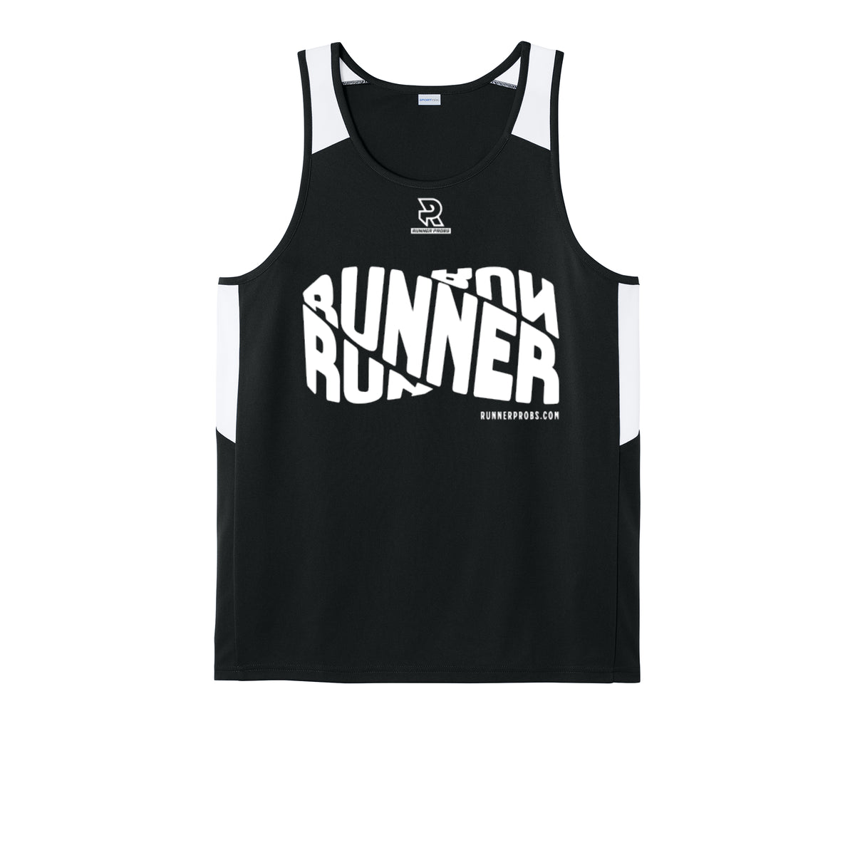 RUNNER DNA (White) - Mens Club Track Tank