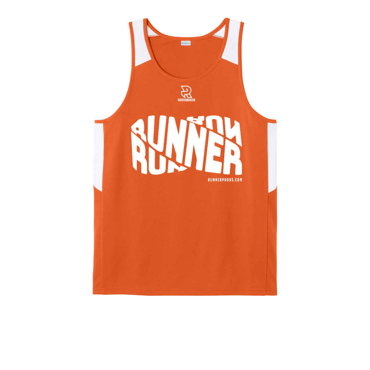RUNNER DNA (White) - Mens Club Track Tank