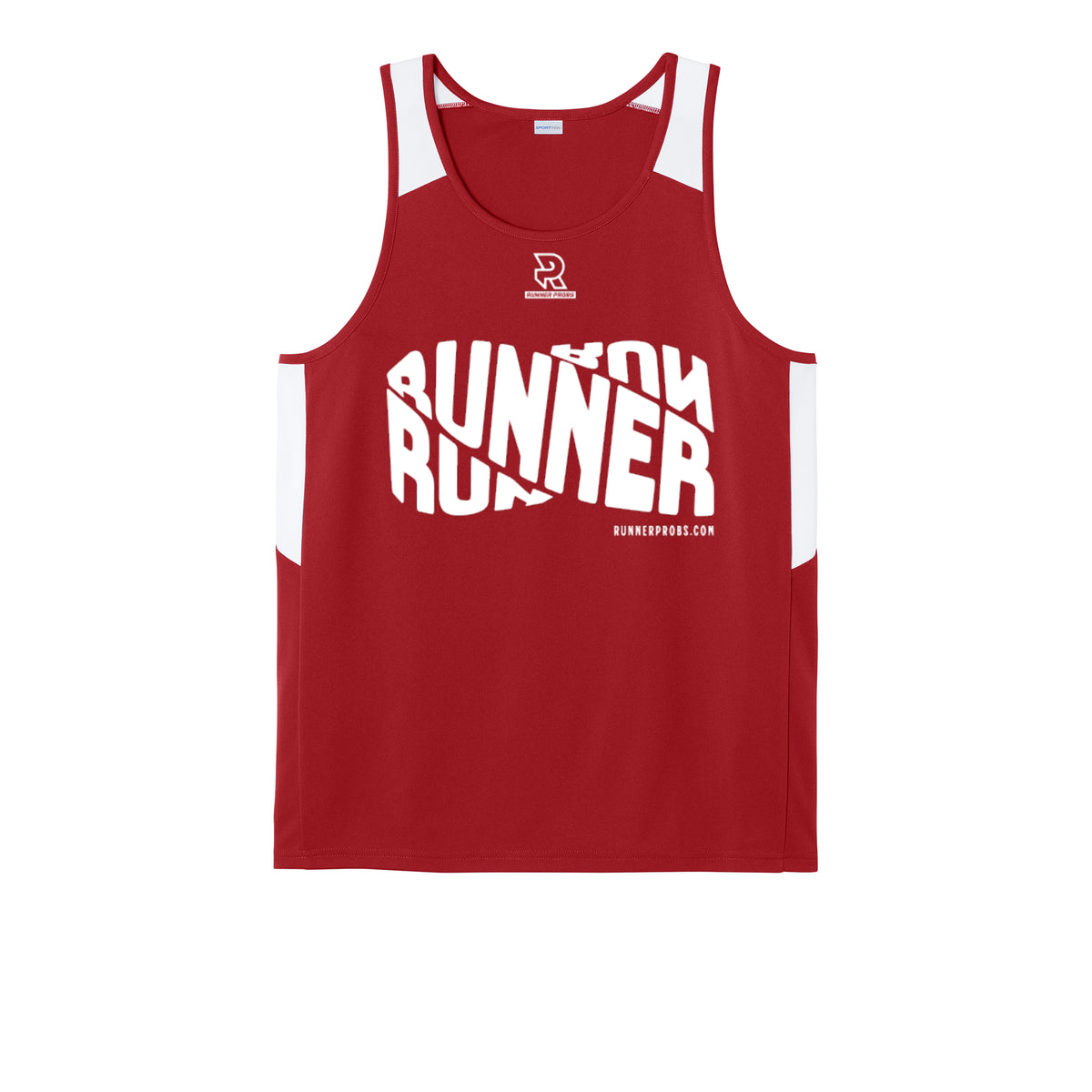 RUNNER DNA (White) - Mens Club Track Tank