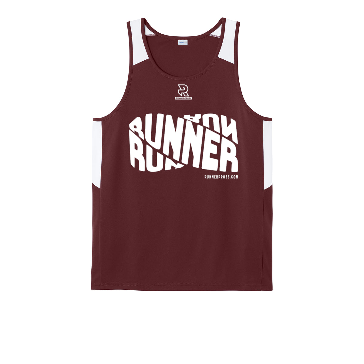 RUNNER DNA (White) - Mens Club Track Tank