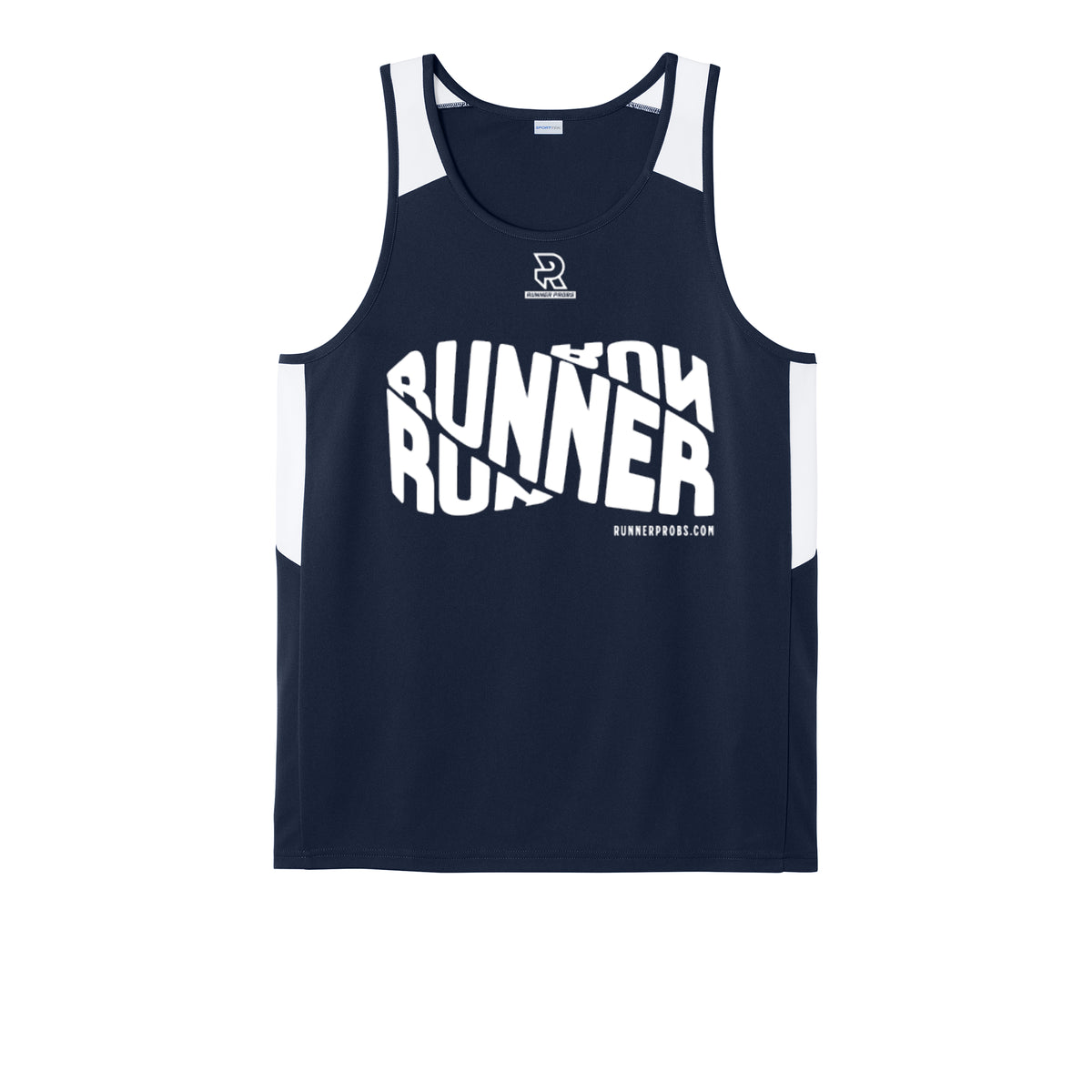 RUNNER DNA (White) - Mens Club Track Tank