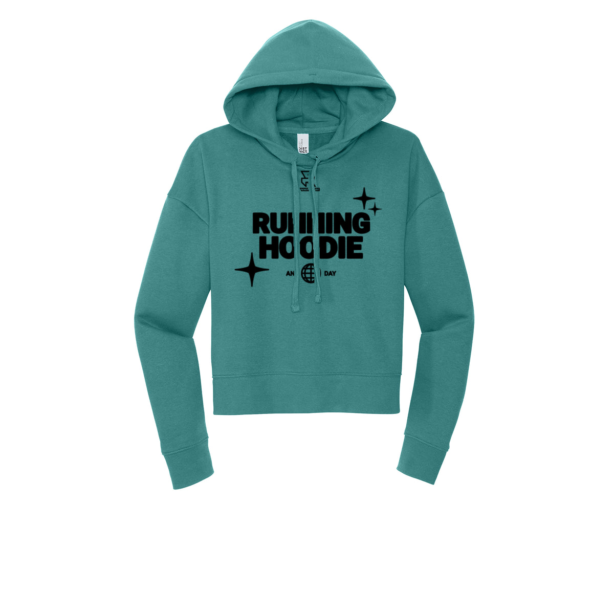 RUNNING HOODIE (Black) - Womens Fleece Hoodie