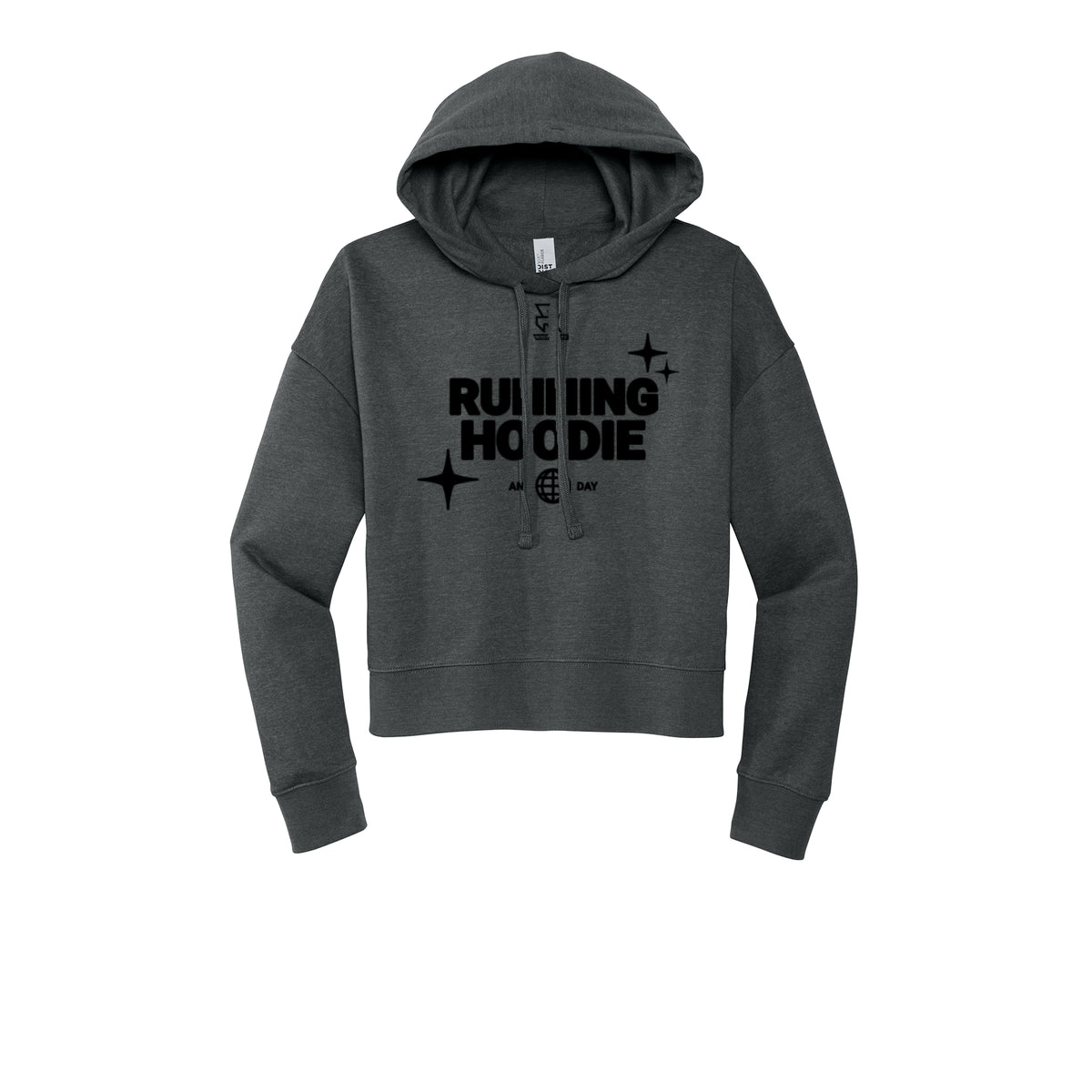 RUNNING HOODIE (Black) - Womens Fleece Hoodie