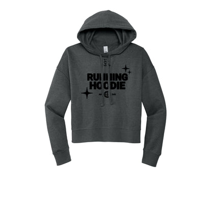RUNNING HOODIE (Black) - Womens Fleece Hoodie