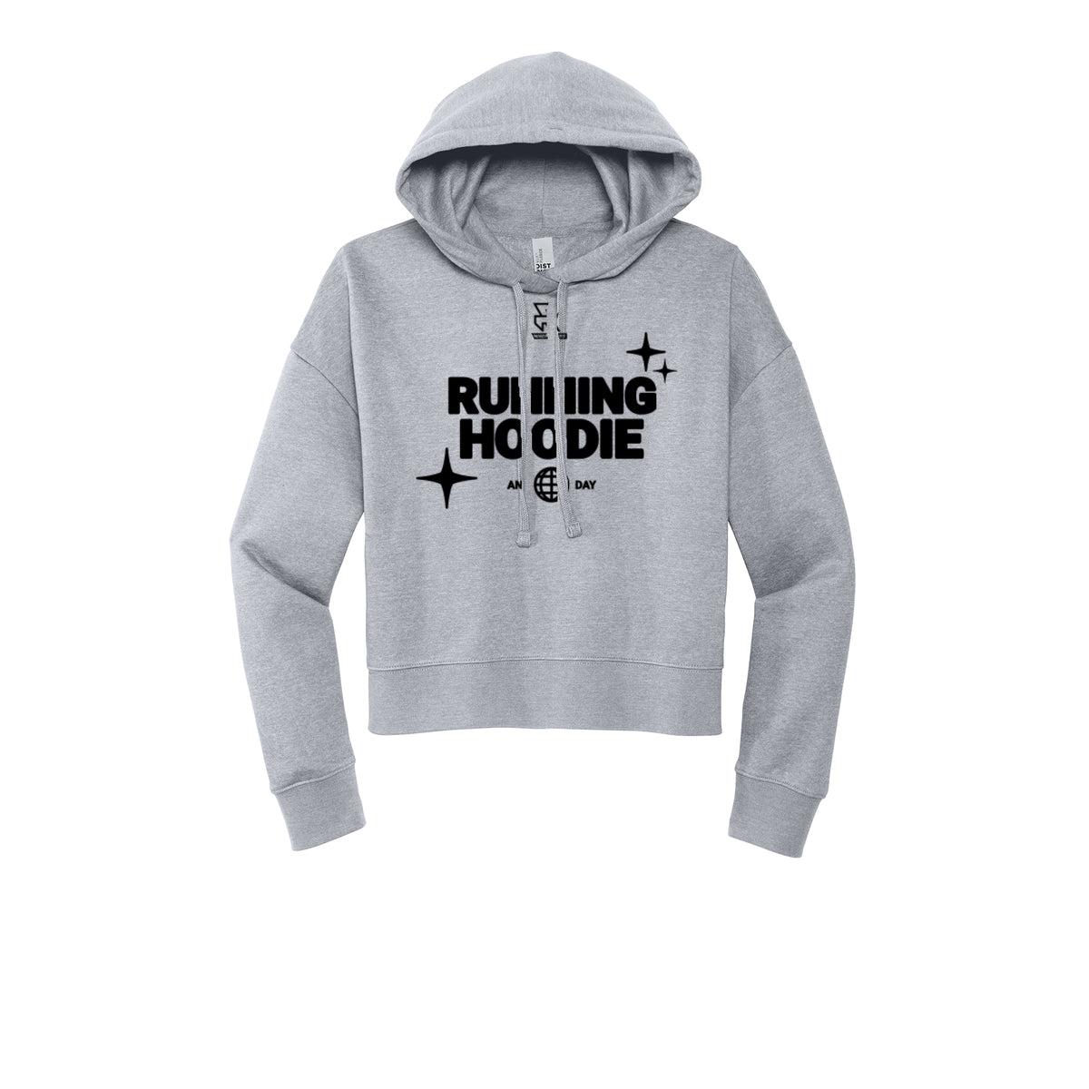 RUNNING HOODIE (Black) - Womens Fleece Hoodie