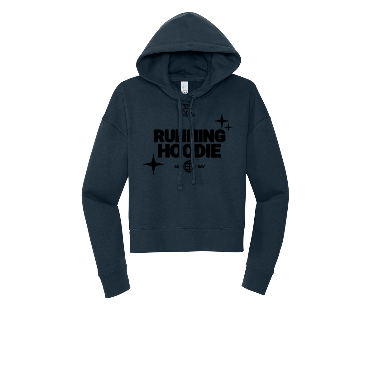 RUNNING HOODIE (Black) - Womens Fleece Hoodie