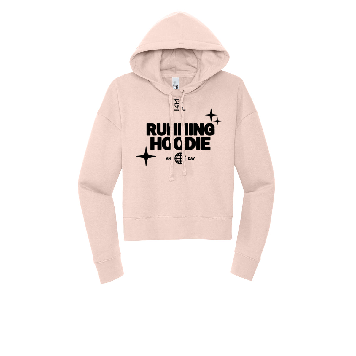 RUNNING HOODIE (Black) - Womens Fleece Hoodie