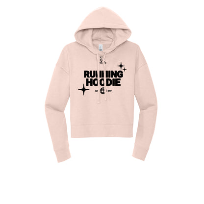 RUNNING HOODIE (Black) - Womens Fleece Hoodie