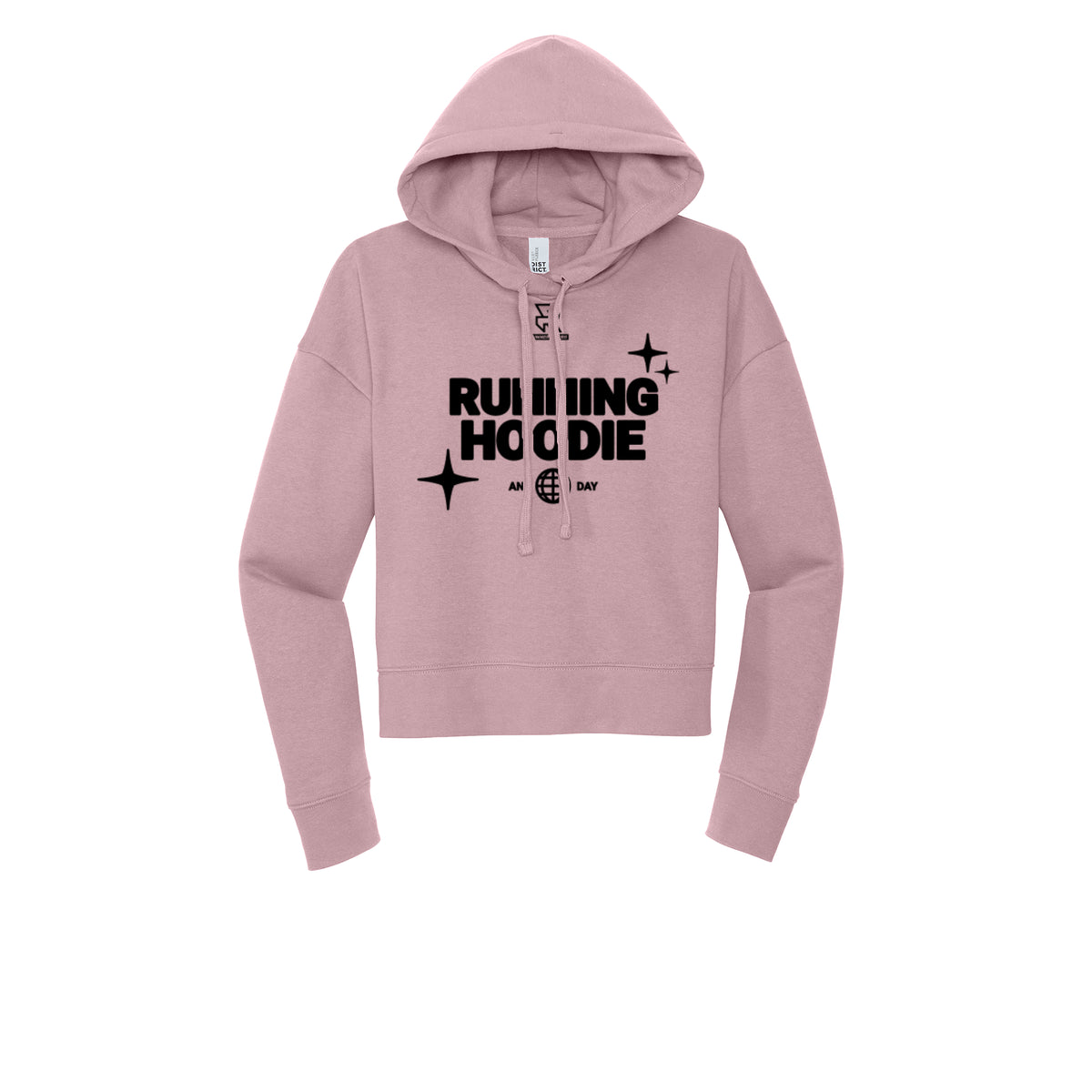RUNNING HOODIE (Black) - Womens Fleece Hoodie