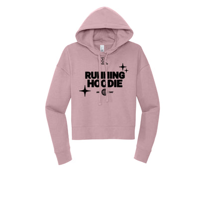 RUNNING HOODIE (Black) - Womens Fleece Hoodie
