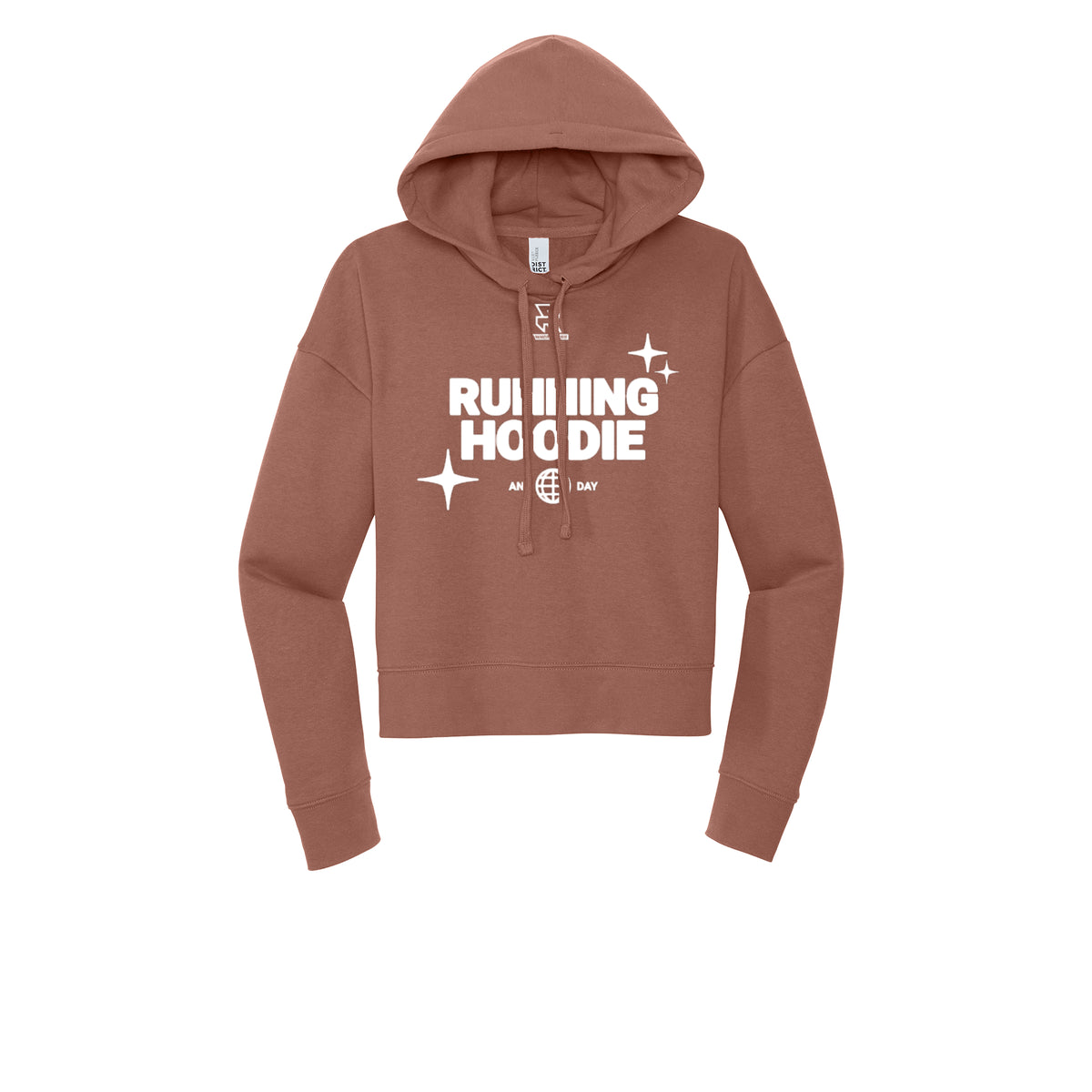 RUNNING HOODIE (White) - Womens Fleece Hoodie