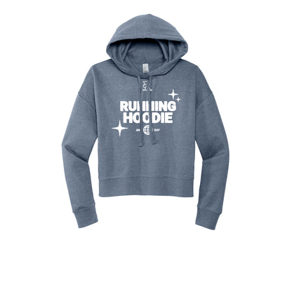 RUNNING HOODIE (White) - Womens Fleece Hoodie