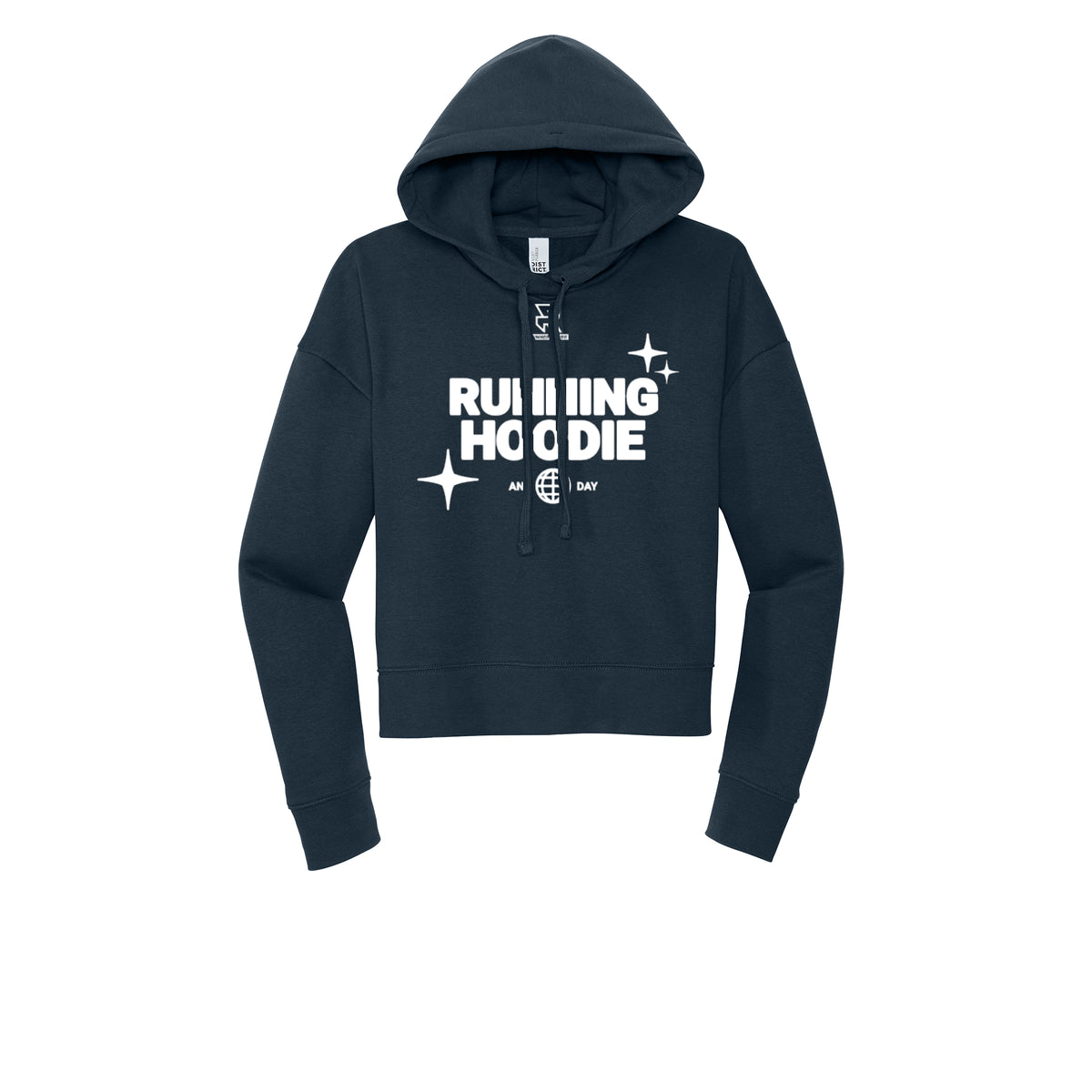 RUNNING HOODIE (White) - Womens Fleece Hoodie