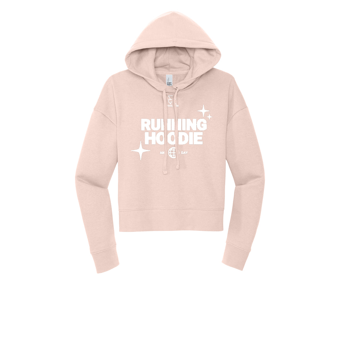 RUNNING HOODIE (White) - Womens Fleece Hoodie