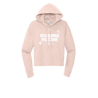 RUNNING HOODIE (White) - Womens Fleece Hoodie