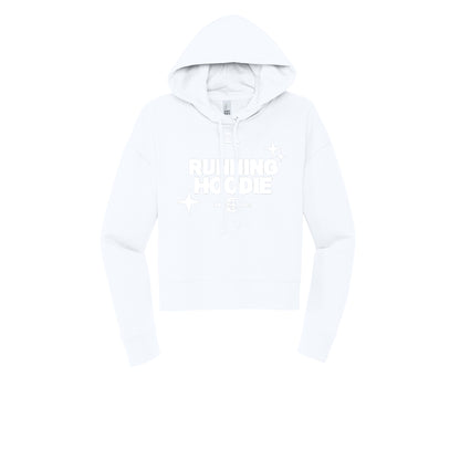 RUNNING HOODIE (White) - Womens Fleece Hoodie