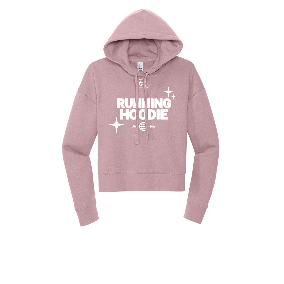RUNNING HOODIE (White) - Womens Fleece Hoodie