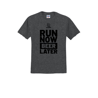 RUN NOW BEER LATER (Black) - Short Sleeve 50/50 Tee