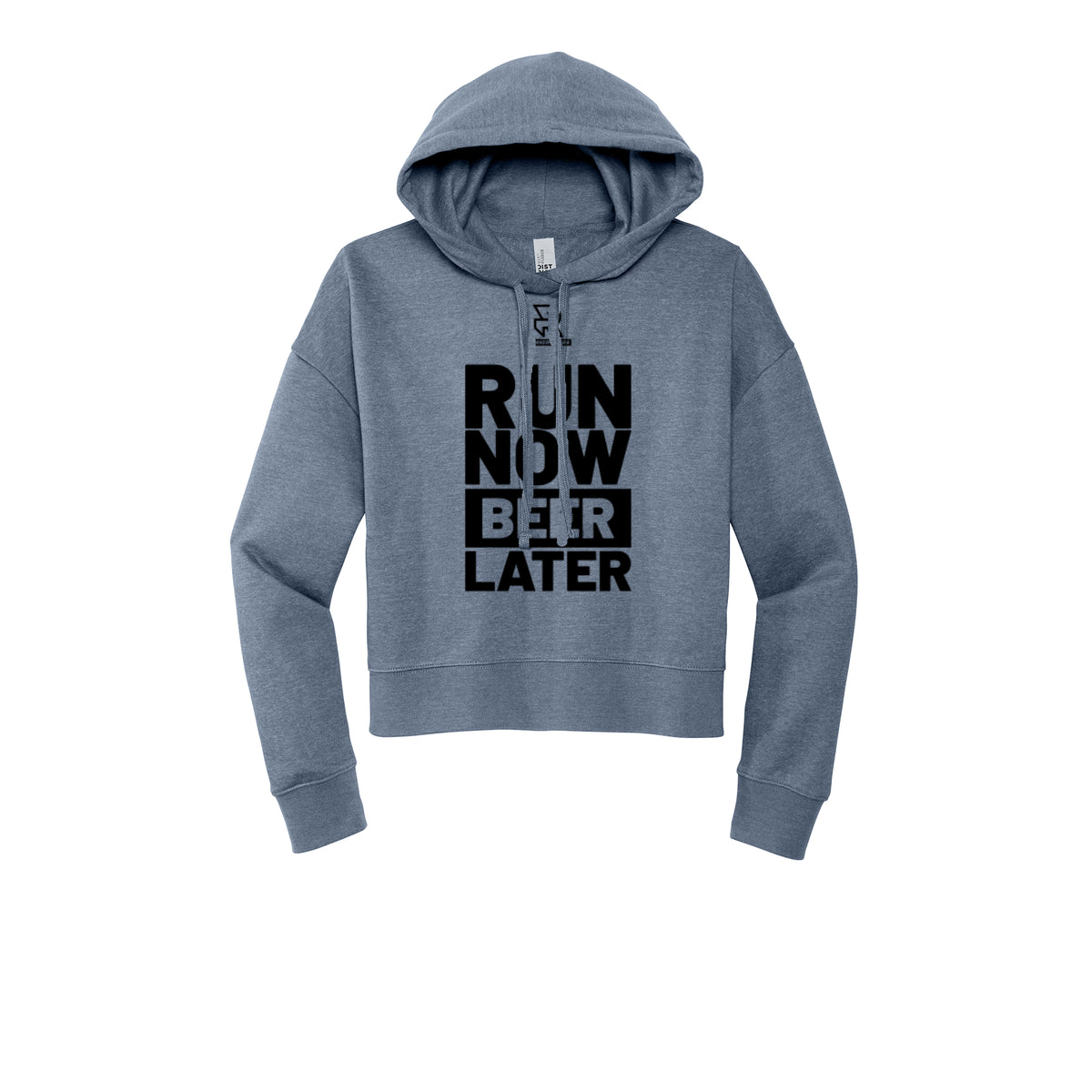 RUN NOW BEER LATER (Black) - Womens Fleece Hoodie